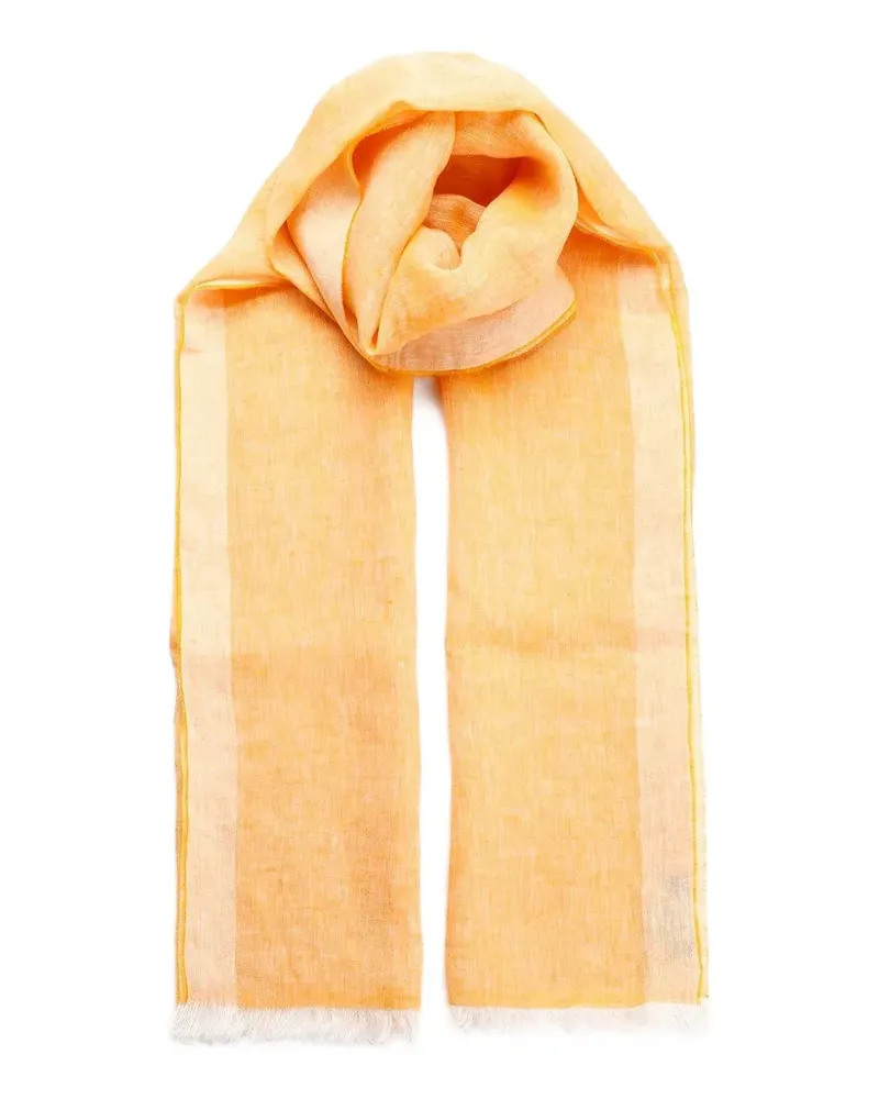 Al Duca D’Aosta 1902 fringed-edge scarf - Orange Orange