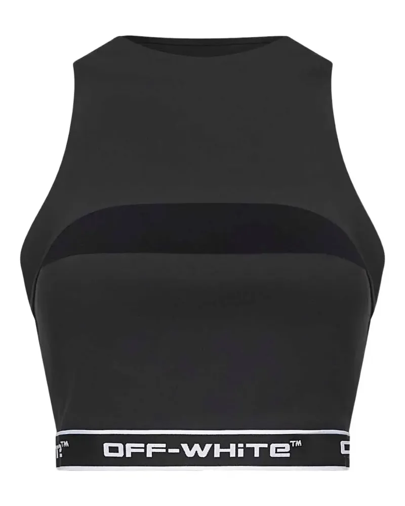 OFF-WHITE Cropped-Top mit Pfeilen - Schwarz Schwarz