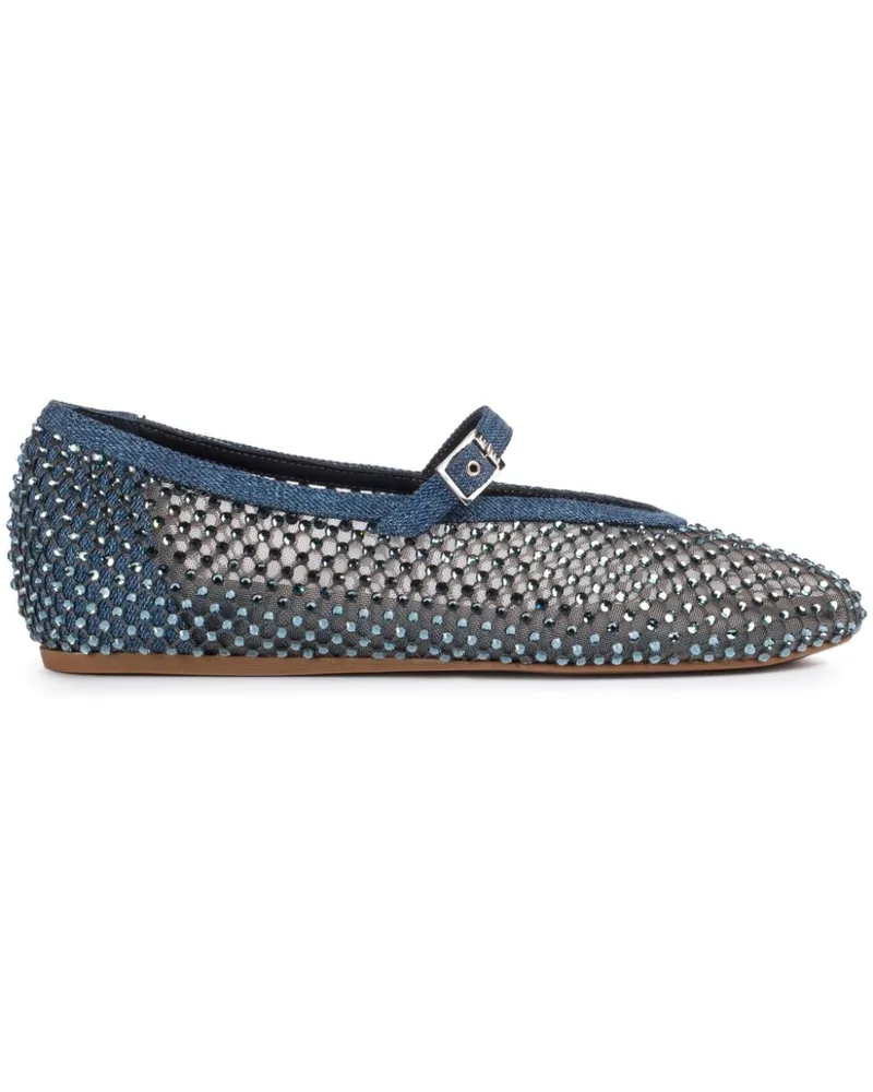 Le Silla Gilda Ballerinas mit Kristallen - Blau Blau
