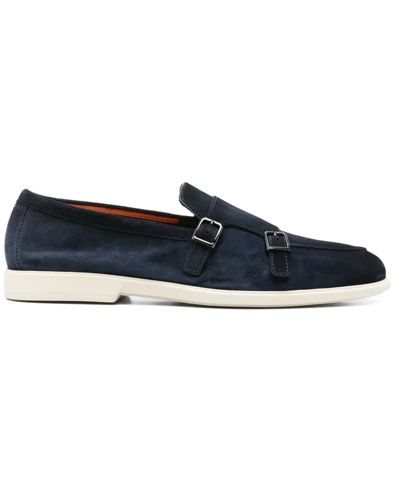 Santoni Monk-Schuhe aus Wildleder - Blau Blau