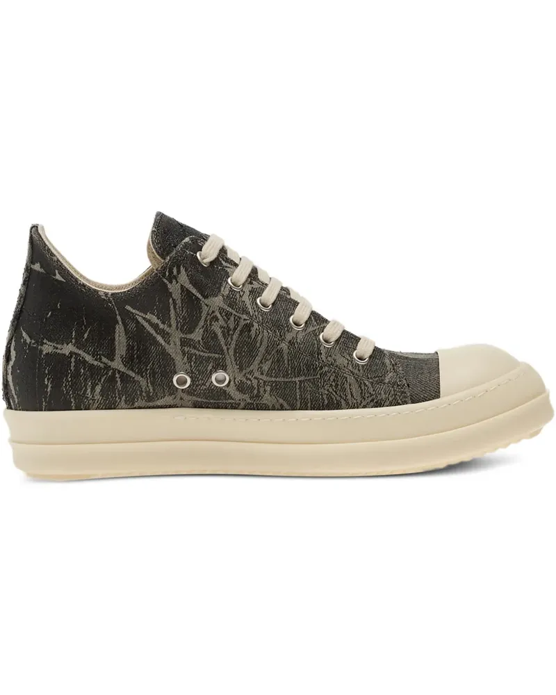 DRKSHDW by Rick Owens denim-effect lac-up sneakers - Schwarz Schwarz