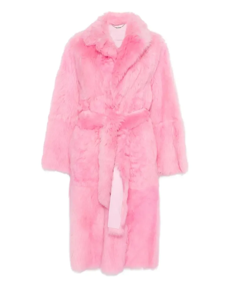 Blumarine button-up fur coat - Rosa Rosa