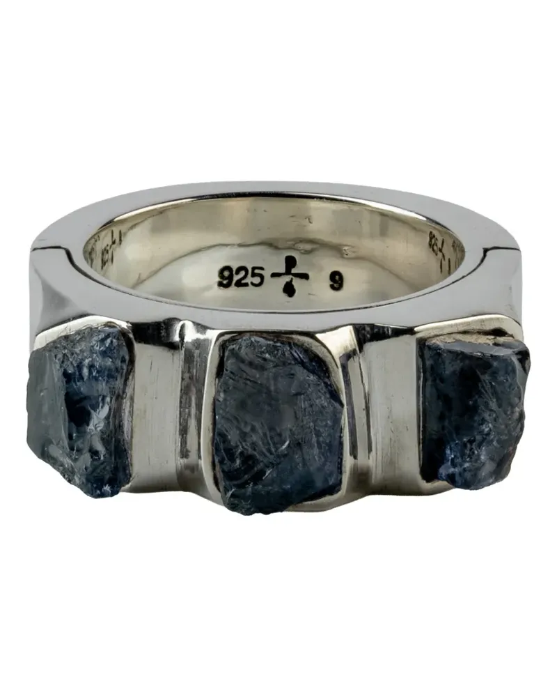 Parts Of Four Sistema terrestrial surfaced tanzanites ring - Silber Silber