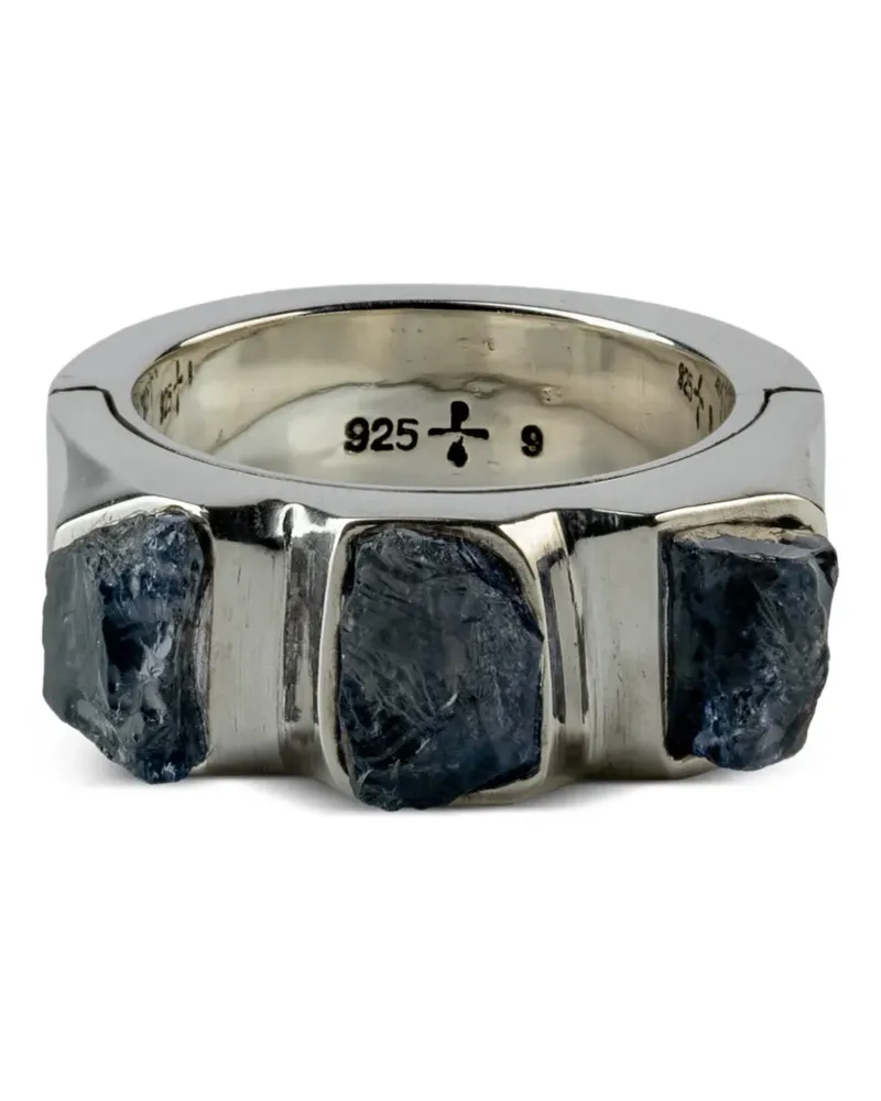 Parts Of Four Sistema terrestrial surfaced tanzanites ring - Silber Silber