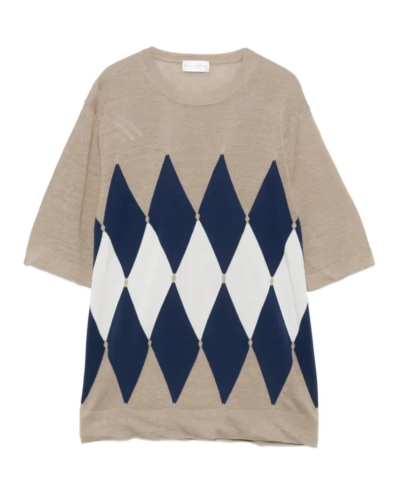 Ballantyne argyle-pattern T-shirt - Nude Nude
