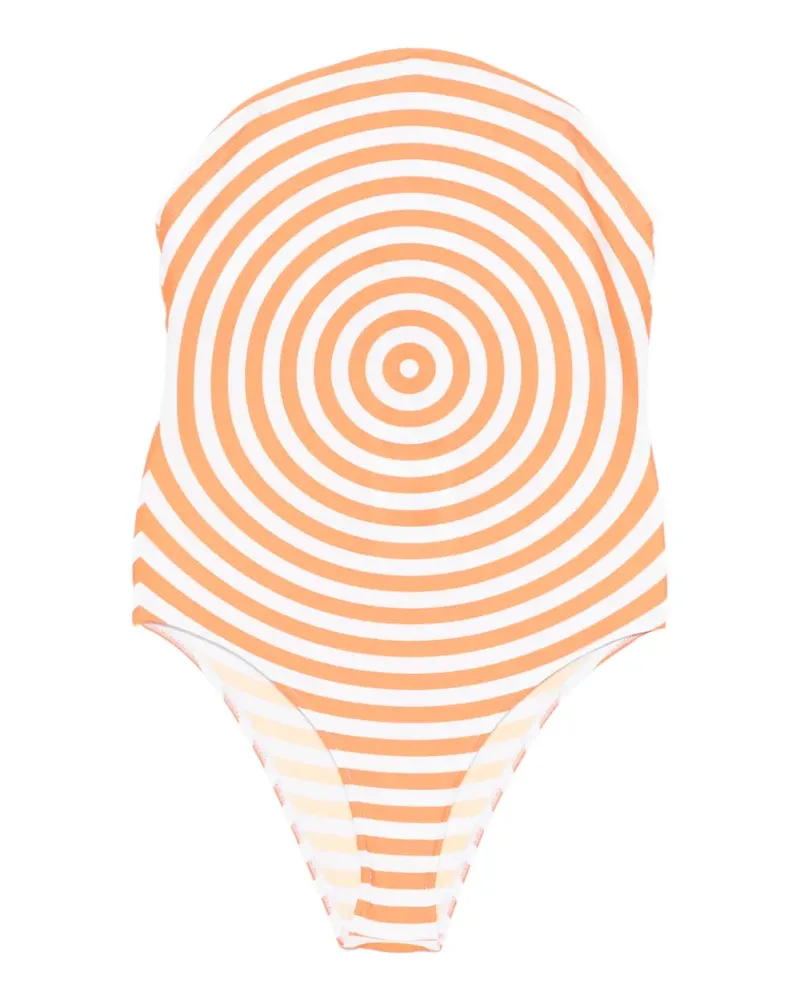 Jean Paul Gaultier striped swimsuit - Orange Orange