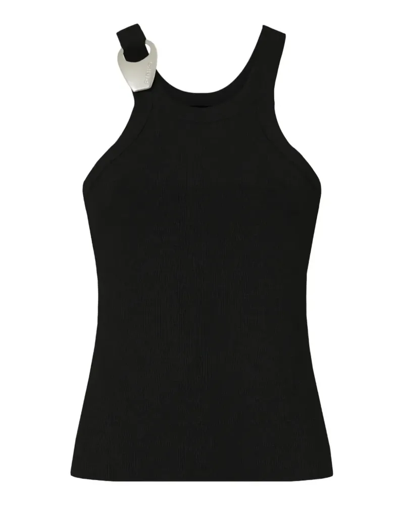 Pinko ring-detail sleeveless top - Schwarz Schwarz