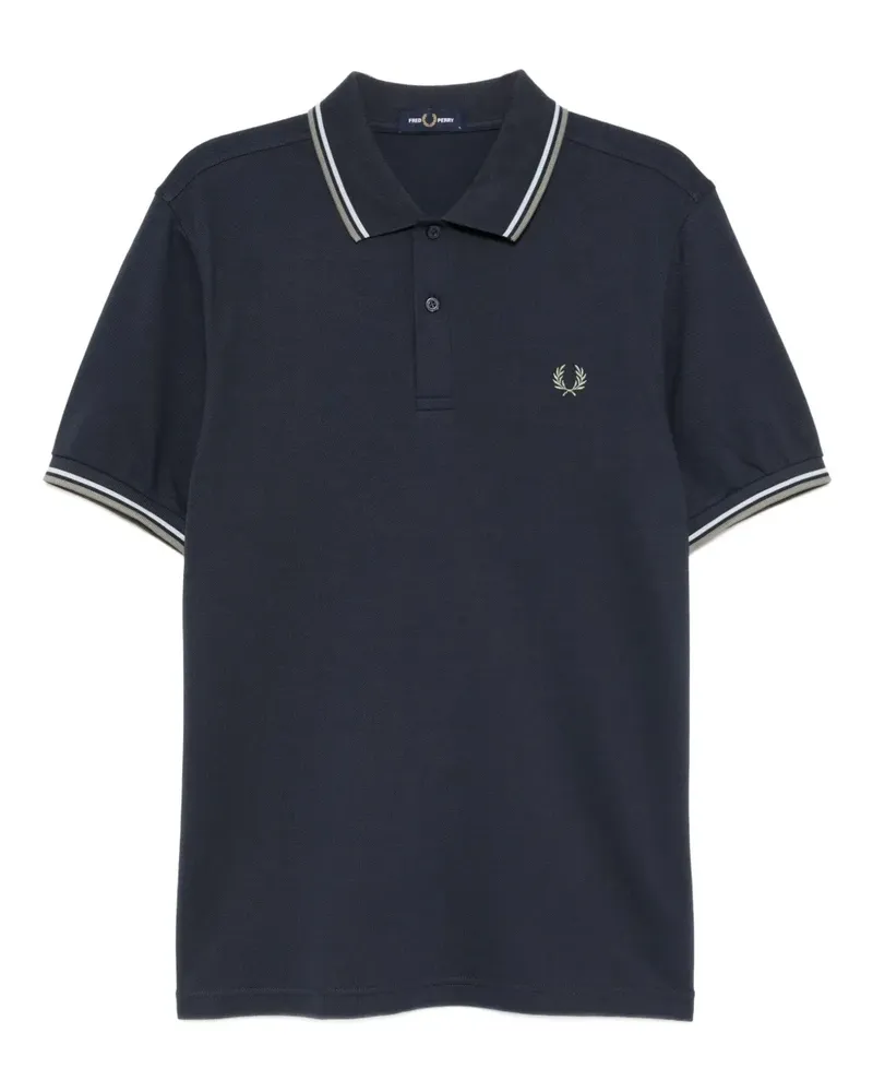 Fred Perry Poloshirt mit Logo-Stickerei - Blau Blau