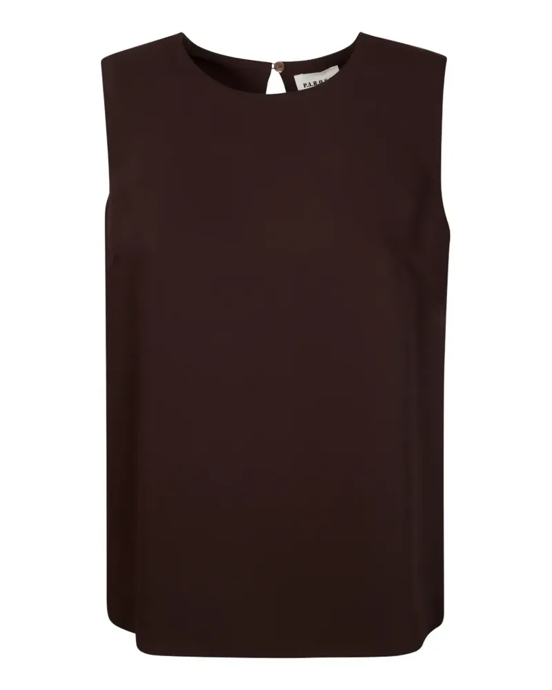 P.A.R.O.S.H. P.A.R.O H. sleeveless blouse - Braun Braun