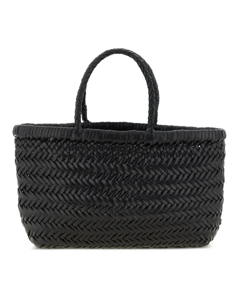 Dragon Diffusion Flat Gora woven-leather tote bag - Schwarz Schwarz