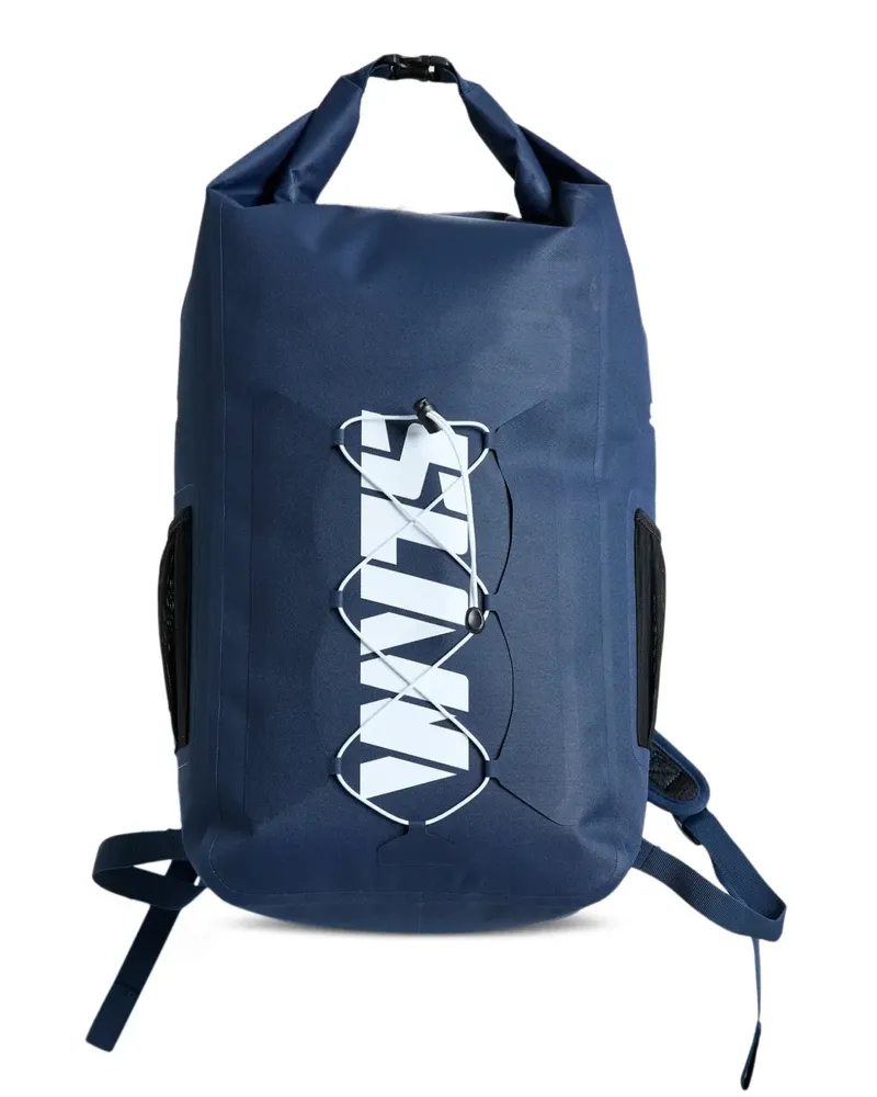 Slam logo-print roll-top backpack - Blau Blau