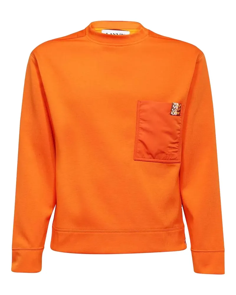Lanvin Sweatshirt mit rundem Ausschnitt und Tasche - Orange Orange