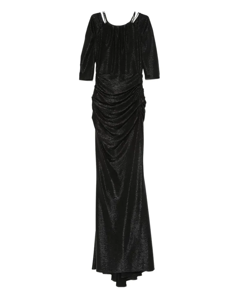 Talbot Runhof Gerafftes Maxikleid - Schwarz Schwarz
