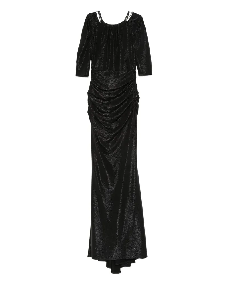 Talbot Runhof Gerafftes Maxikleid - Schwarz Schwarz