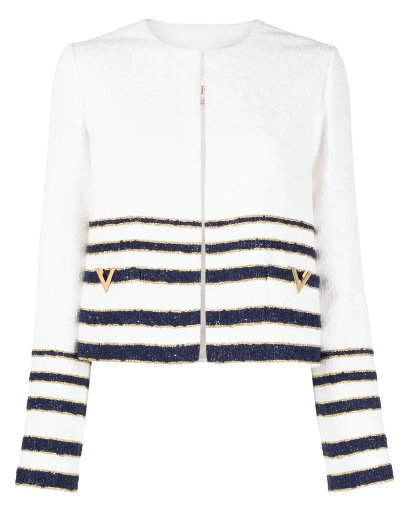 Valentino Garavani Marinière Tweed-Jacke - Weiß Weiß