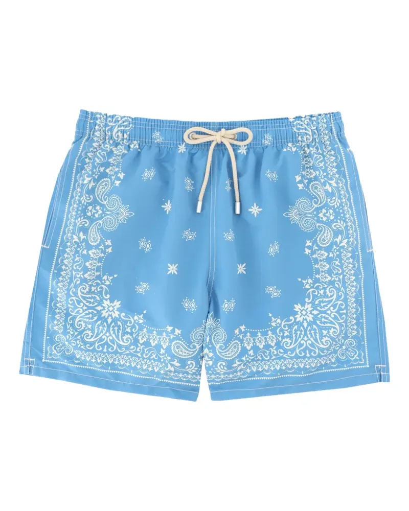 MC2 Saint Barth Gustavia bandana-print drawstring swim shorts - Blau Blau