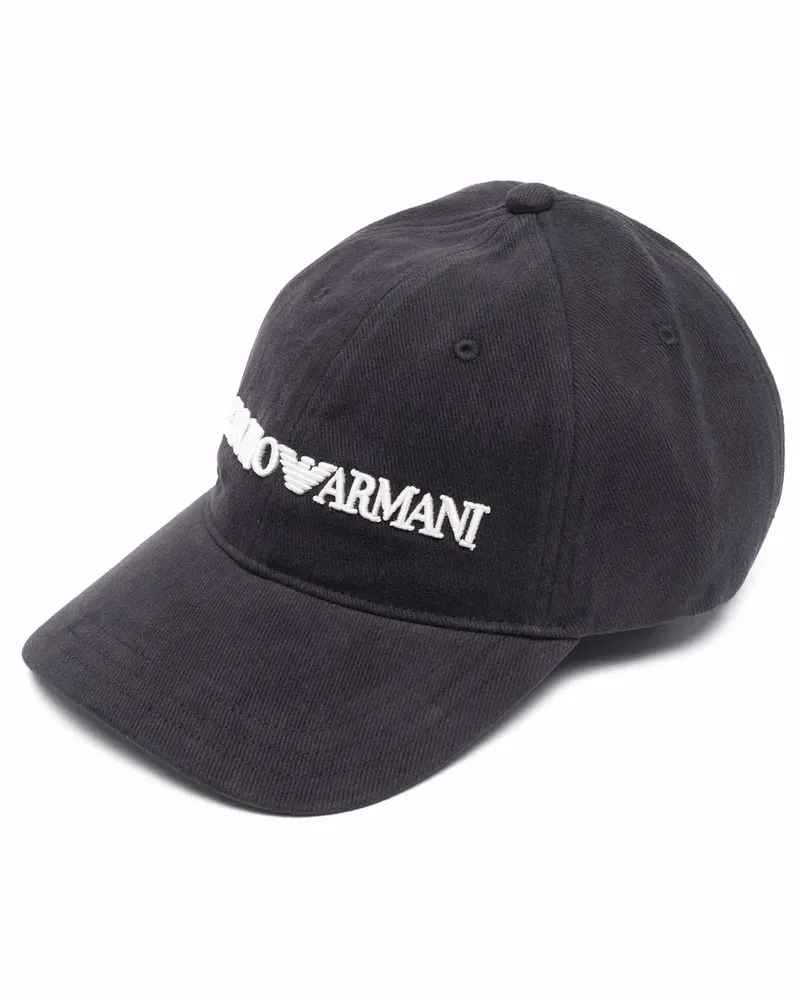 Emporio Armani Baseballkappe mit Logo-Stickerei - Blau Blau