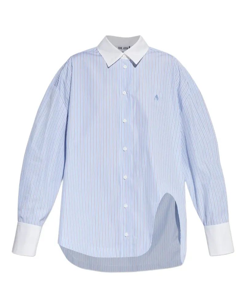 ATTICO striped embroidered shirt - Blau Blau