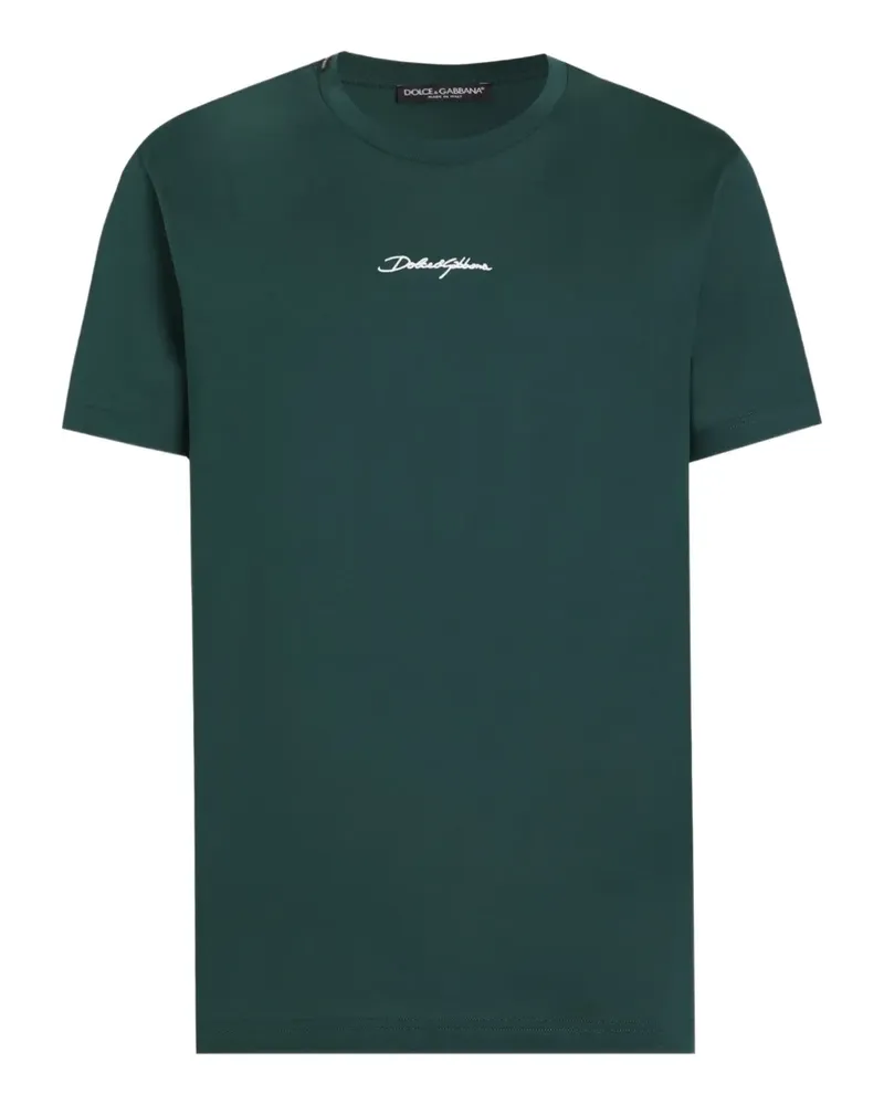 Dolce & Gabbana T-Shirt mit Stickerei - Grün Grün
