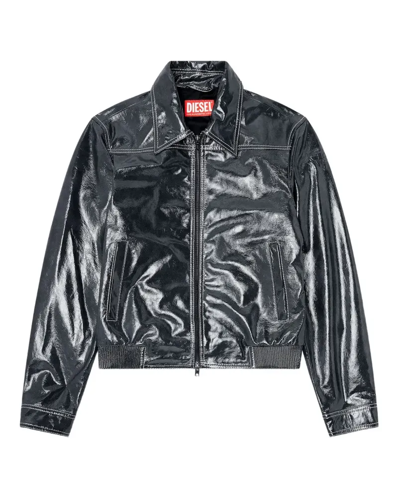 Diesel patent leather jacket - Grau Grau