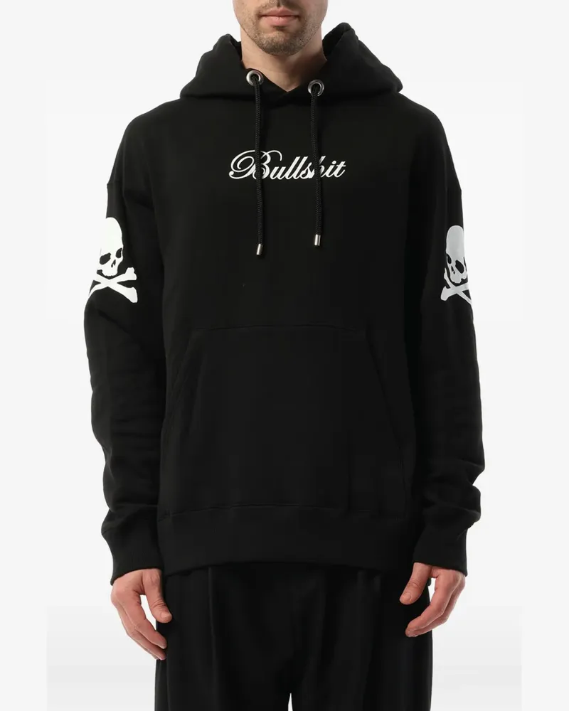 Mastermind Japan skull-print drawstring hoodie - Schwarz Schwarz