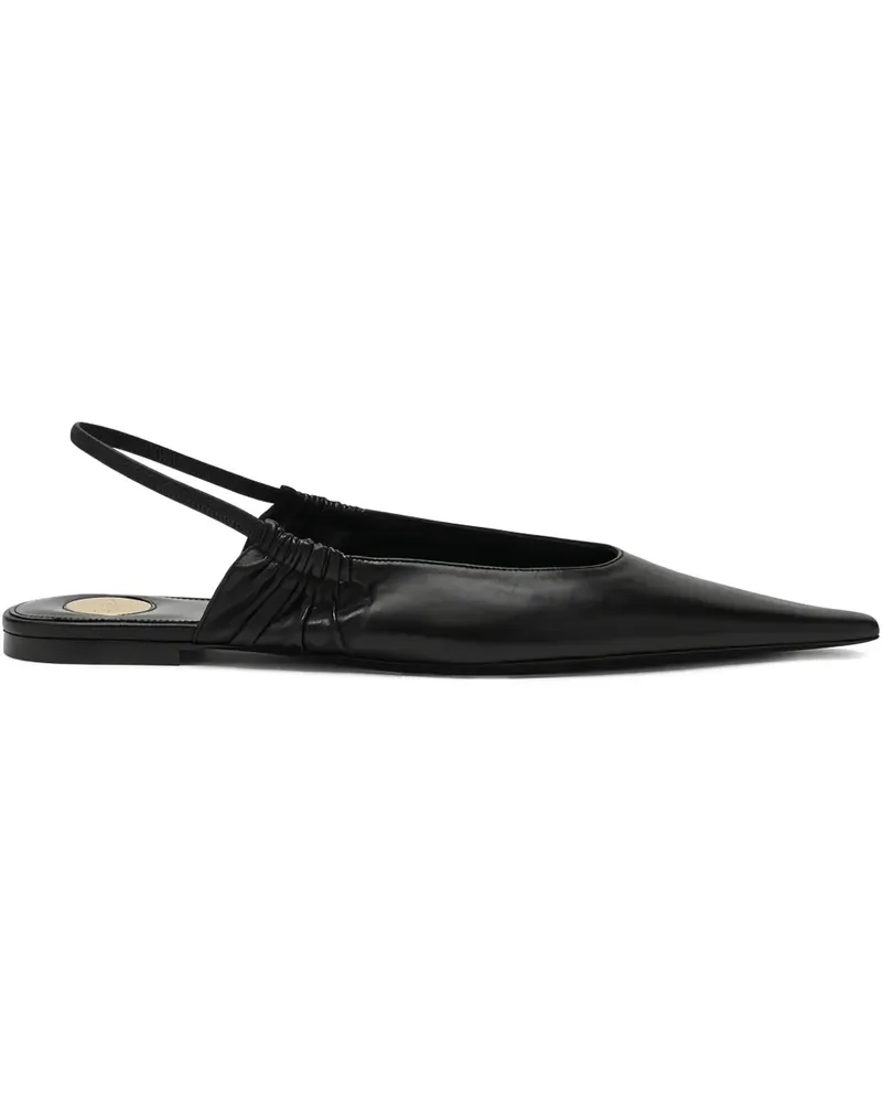 Saint Laurent Spitze Biarritz Ballerinas mit Raffungen - Schwarz Schwarz