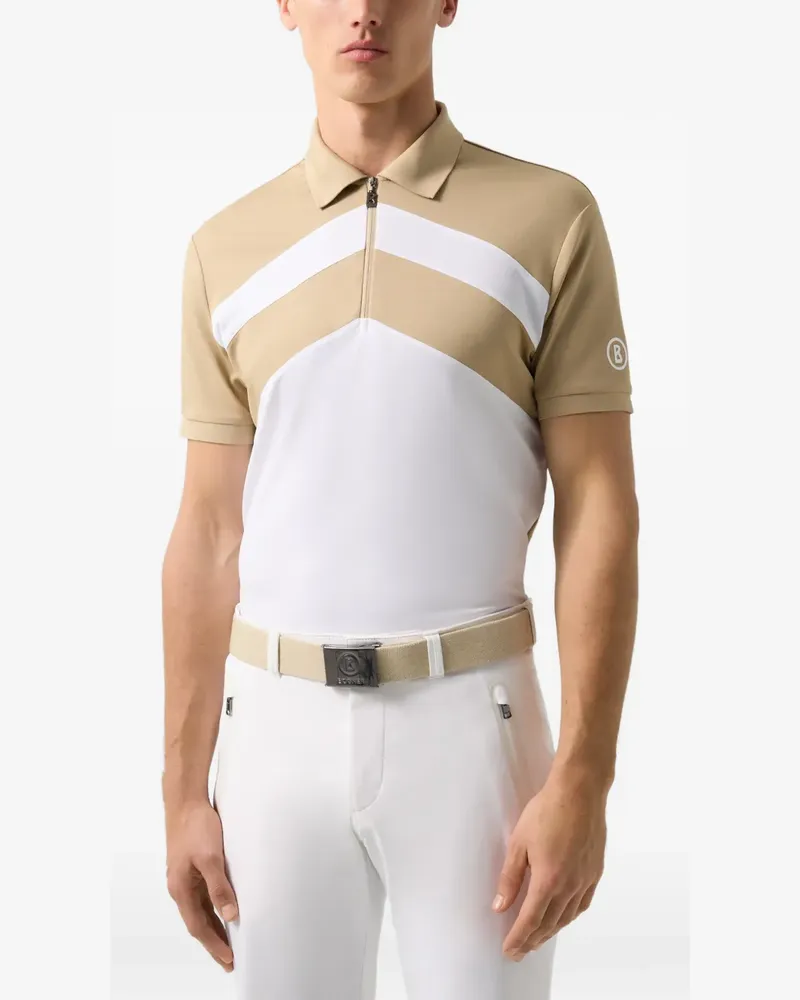 Bogner Cuno Poloshirt in Colour-Block-Optik - Nude Nude