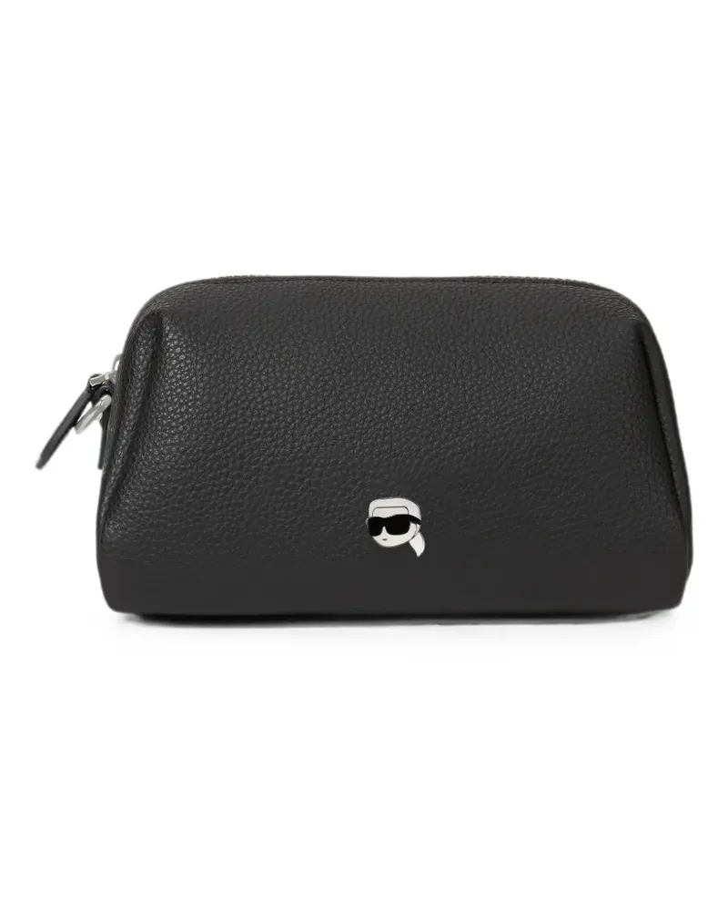 Karl Lagerfeld Ikon pebble vanity case - Schwarz Schwarz