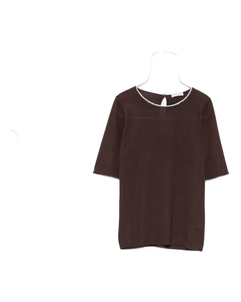Brunello Cucinelli Kurzärmeliges T-Shirt - Braun Braun
