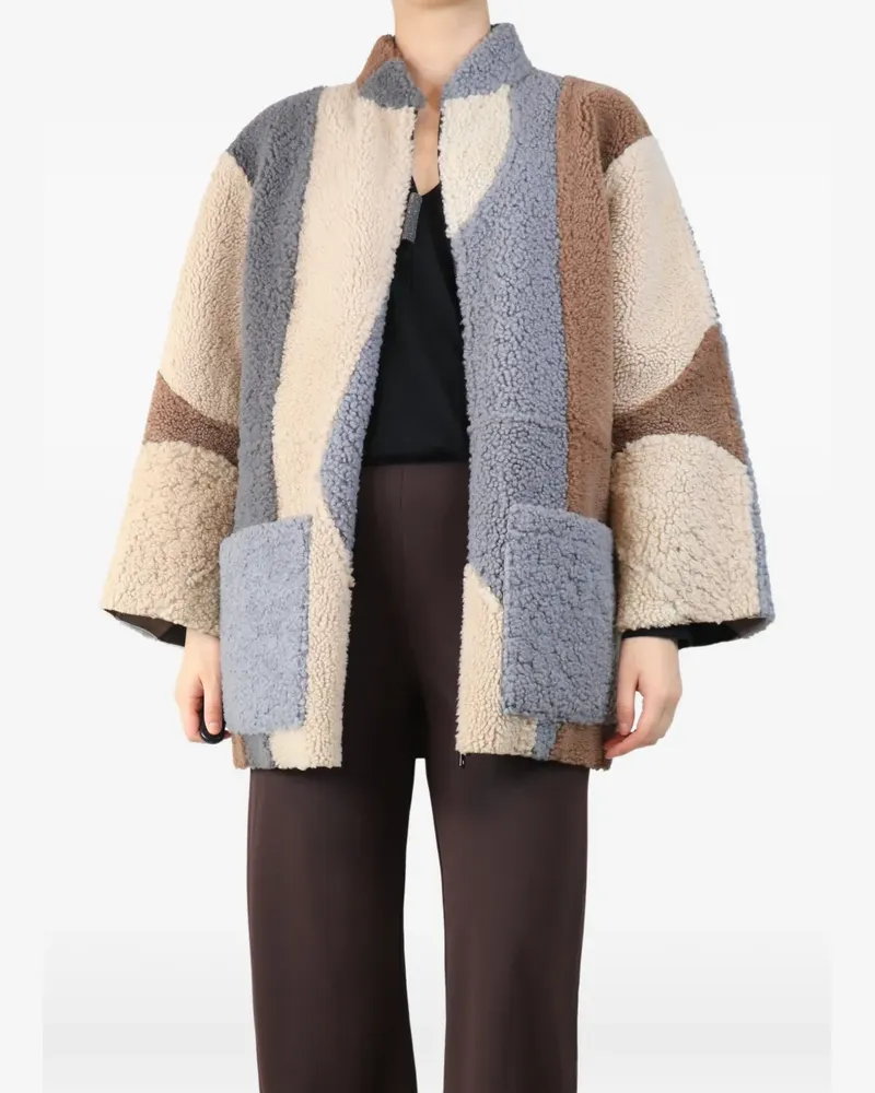 Zadig & Voltaire reversible sherpa-effect coat - Nude Nude