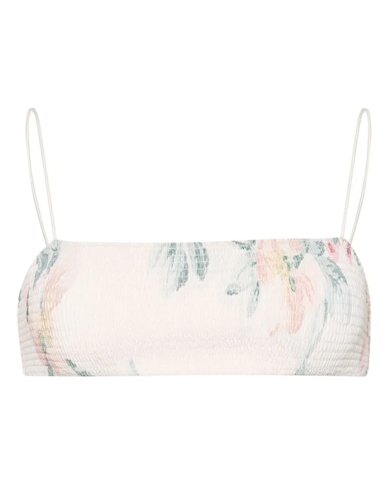 Totême Gesmoktes Bandeau-Bikinioberteil - Nude Nude