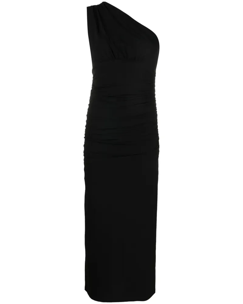 Hervé Léger Asymmetrisches Maxikleid - Schwarz Schwarz