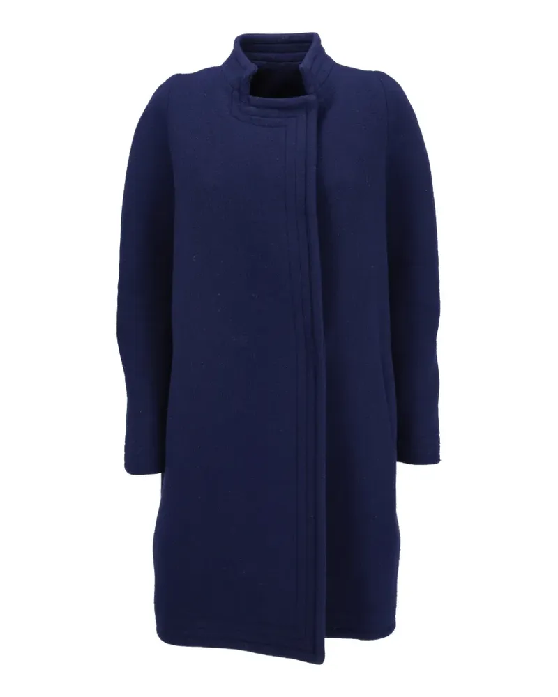 Gianluca Capannolo high-neck concealed-fastening coat - Blau Blau