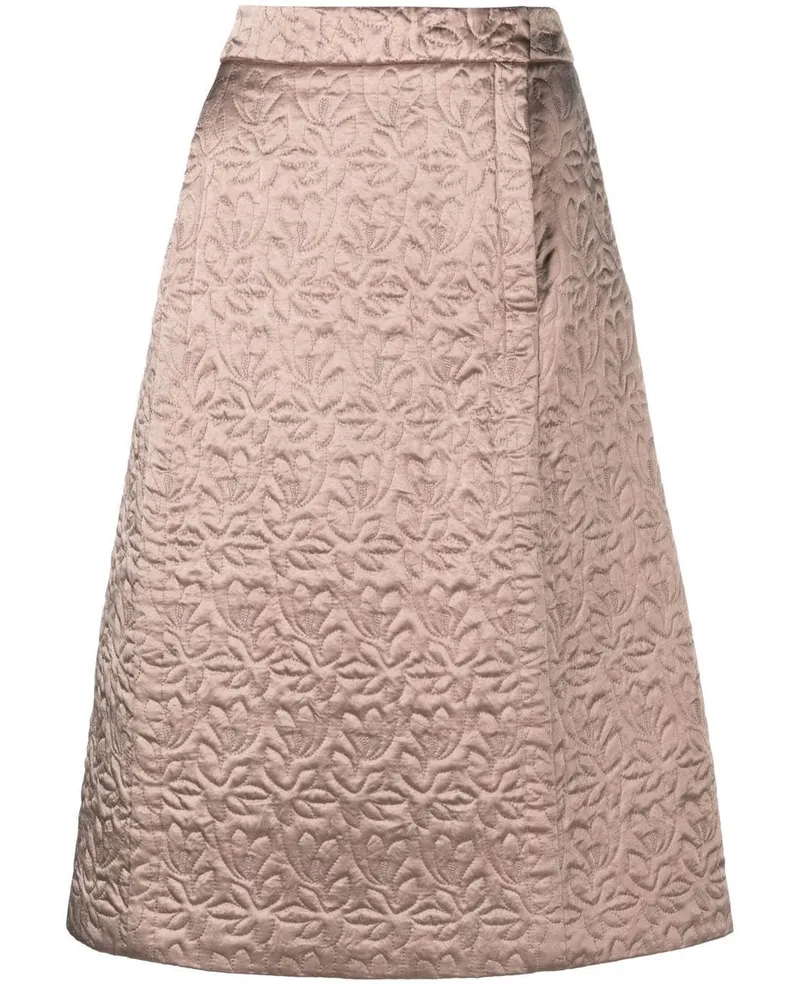 Maison Margiela Rock mit gesteppten Satins - Nude Nude