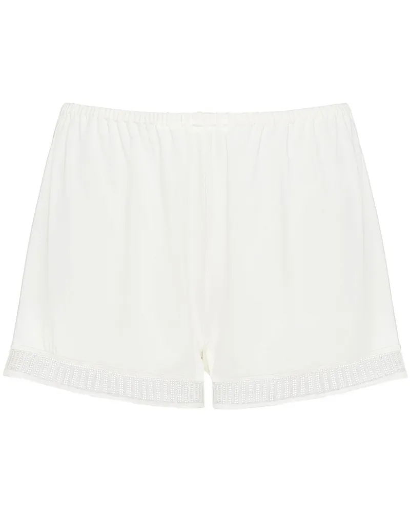 Eres Sylvie Graphic Shorts mit Spitzenbesatz - Weiß Weiß