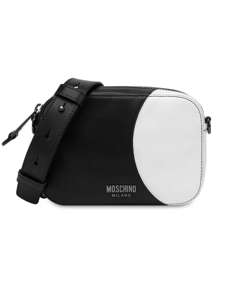 Moschino Schultertasche in Colour-Block-Optik Schwarz