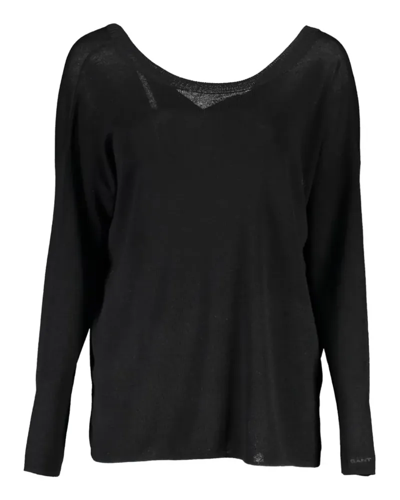 Gant boat-neck sweater - Schwarz Schwarz