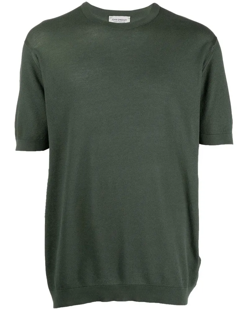 John Smedley Klassisches T-Shirt - Grün Grün