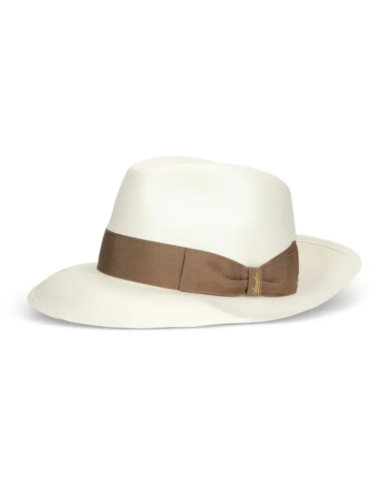 Borsalino Hut mit breiter Krempe - Weiß Weiß