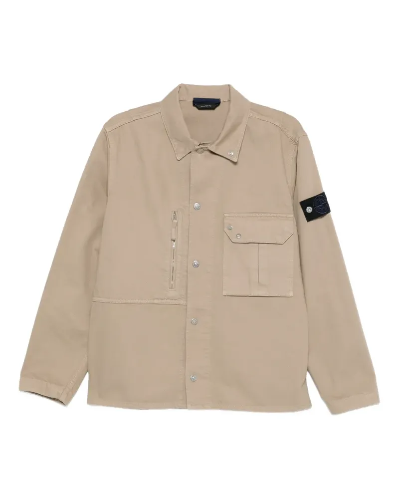 Stone Island chest-pocket shirt jacket - Nude Nude