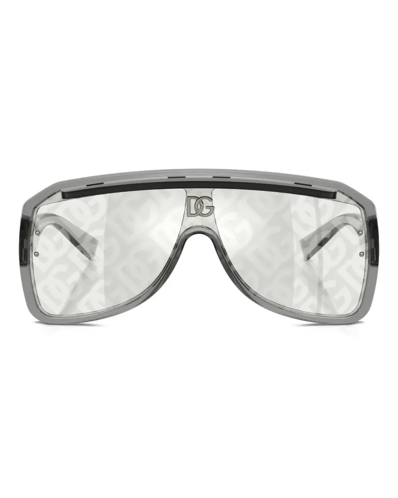 Dolce & Gabbana DG logo-plaque sunglasses - Grau Grau