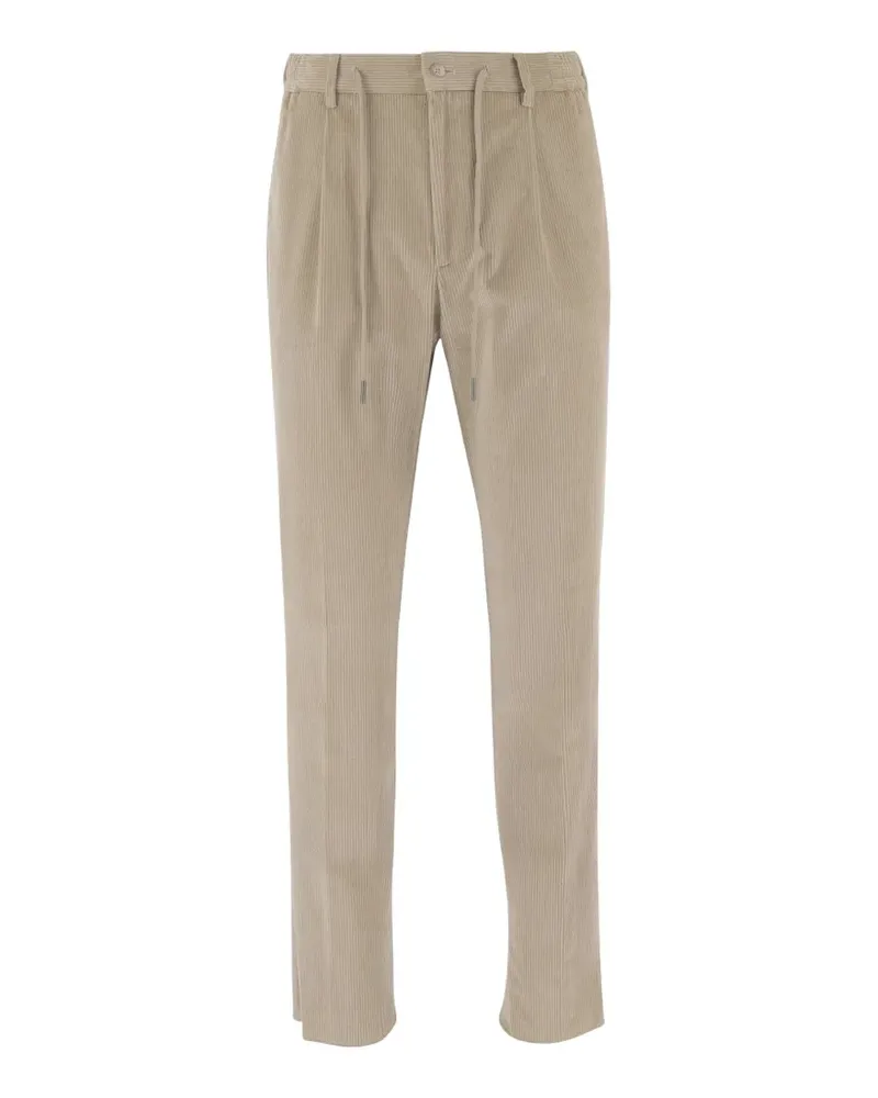 Tagliatore Gerippte Hose aus Baumwollsamt - Nude Nude