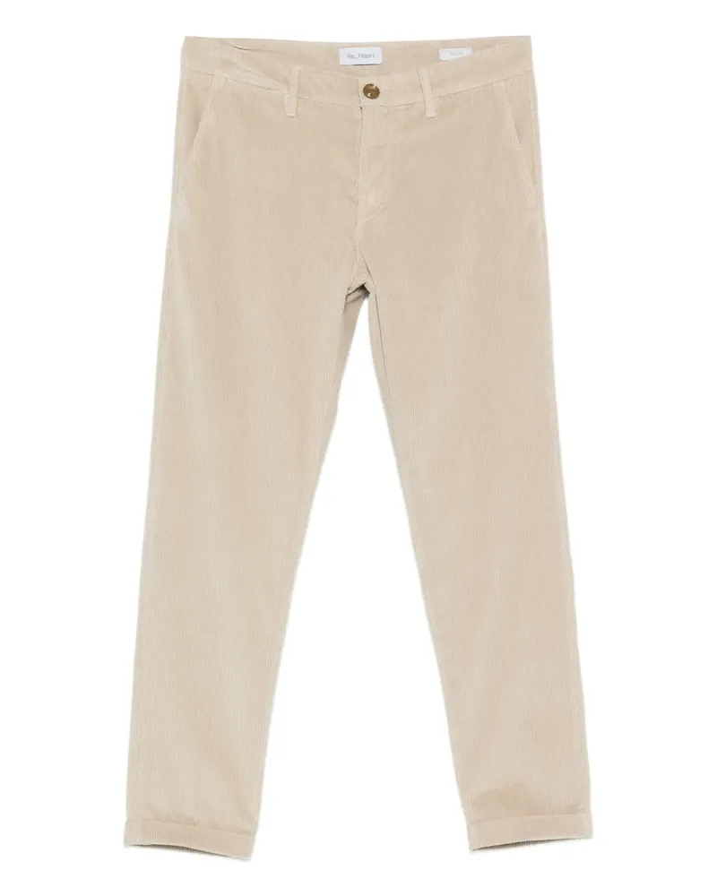 Re-HasH Mucha Chino aus Cord mit Umschlag - Nude Nude