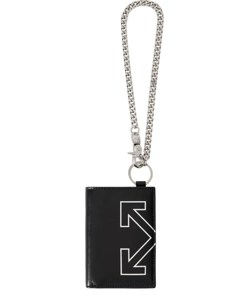 OFF-WHITE Heritage arrow chain wallet - Schwarz Schwarz