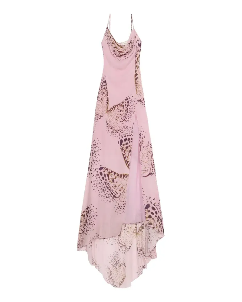Blumarine Maxikleid mit Schmetterling-Print - Rosa Rosa