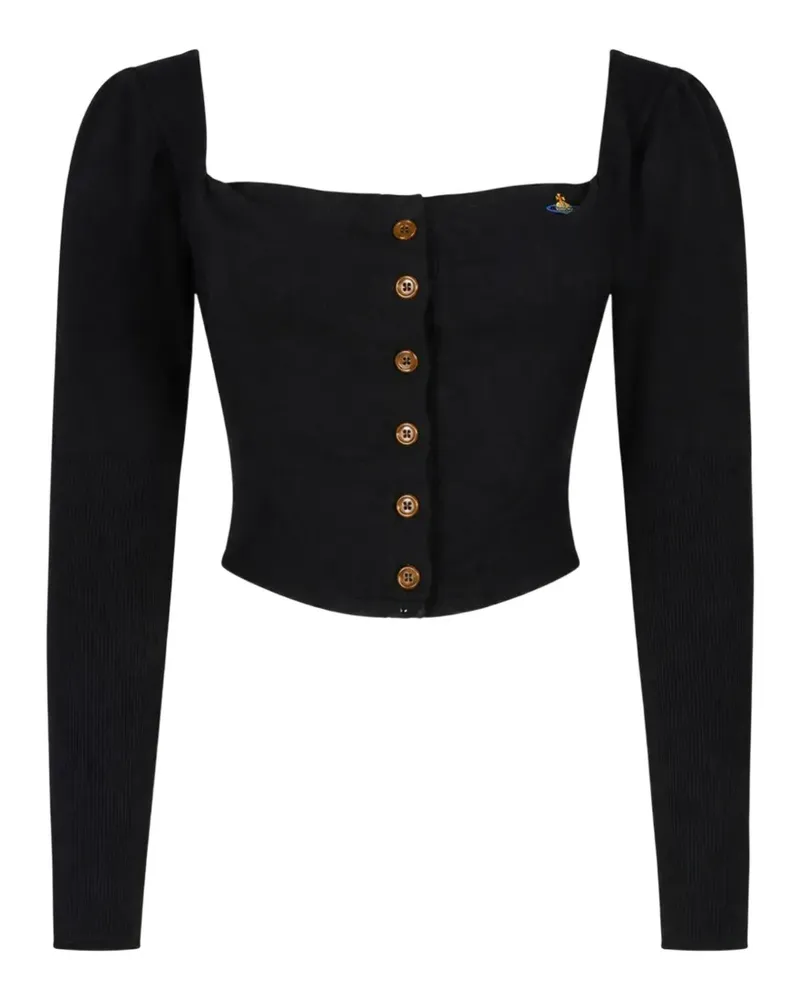 Vivienne Westwood Bea corset cardigan - Schwarz Schwarz