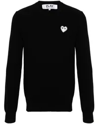 Comme des Garçons Pullover mit Herz-Patch Schwarz