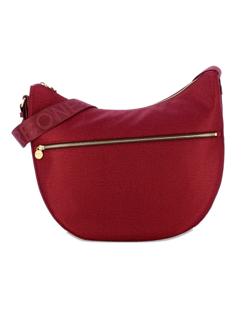 Borbonese medium Luna shoulder bag - Rot Rot