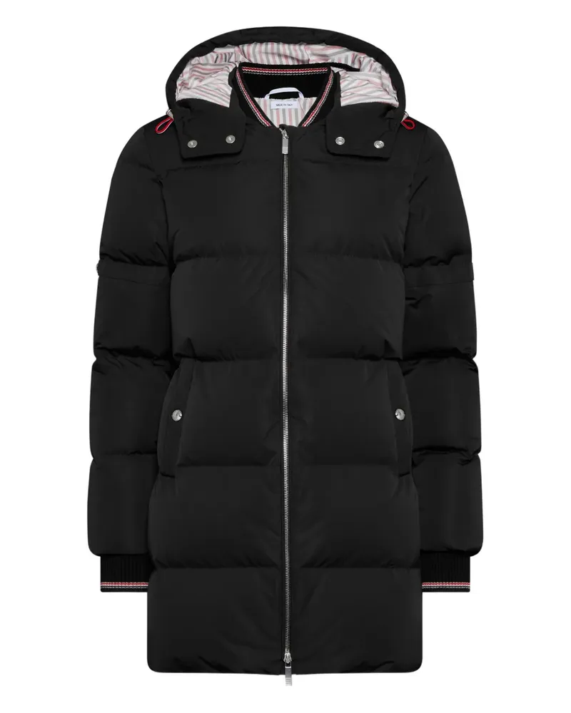 Thom Browne Wattierter Mantel mit Reißverschluss - Schwarz Schwarz