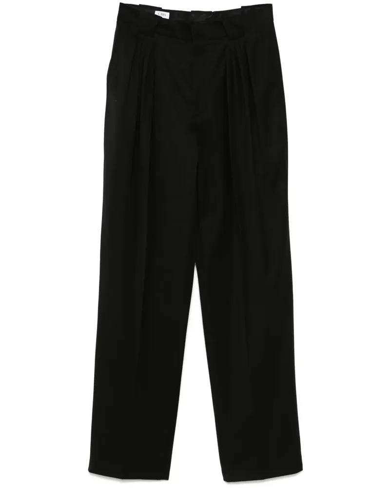 Casablanca Paris Klassische Bundfaltenhose - Schwarz Schwarz